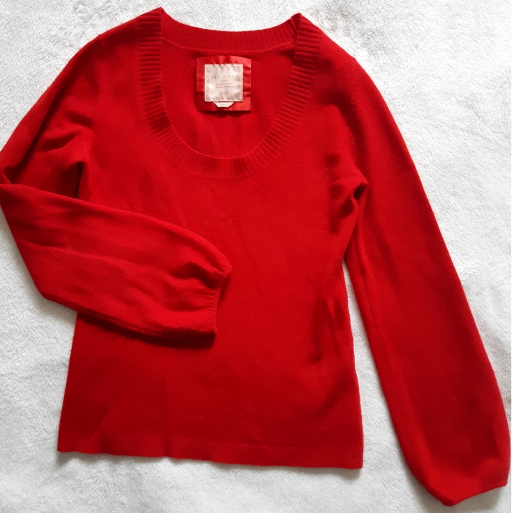 100% Cashmere Scarlet Sweater